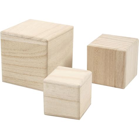 Wood Cubes 568 Cm Hardwood 3pcs Bambino Planet