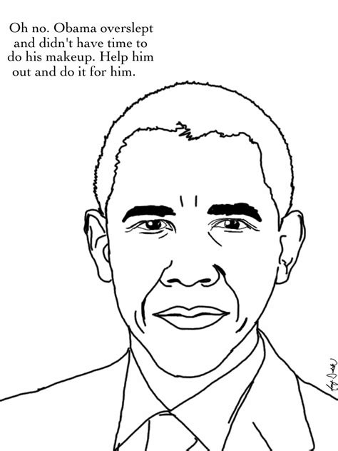 Barack Obama Coloring Pages Printable At Getdrawings Free Download