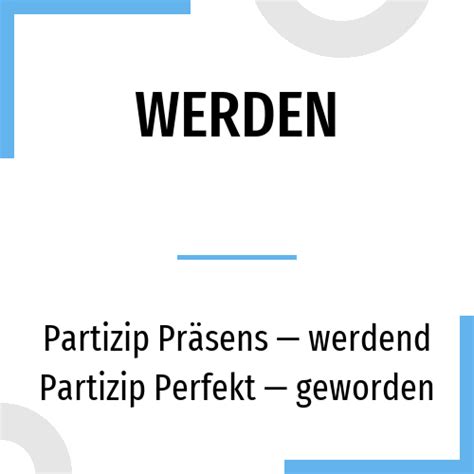 Conjugation Werden 🔸 German Verb In All Tenses And Forms Conjugate In