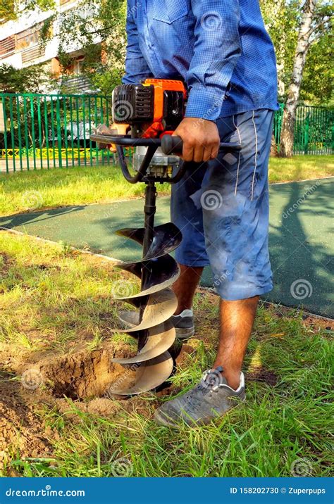 Drilling Holes In The Ground Stock Photo Image Of Deep Borehole