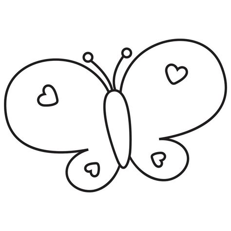 Heart Butterfly Coloring Page