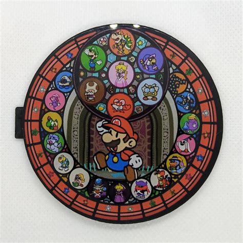 Mario Stained Glass Custom Gamecube Jewel Badge Faceplate Etsy