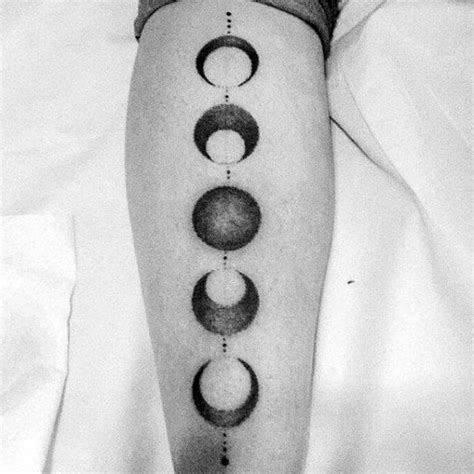75 Moon Phases Tattoo Designs For Men Illuminated Ideas Moon Phases