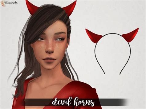 Elliesimple Devil Horns The Sims 4 Download Simsdomination