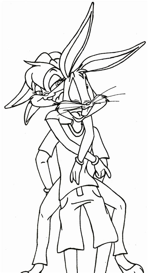 Fantastic lola bunny coloring pages with bugs bunny coloring pages and bugs bunny basketball coloring pages. Bugs Bunny And Lola Bunny Coloring Pages - Coloring Home