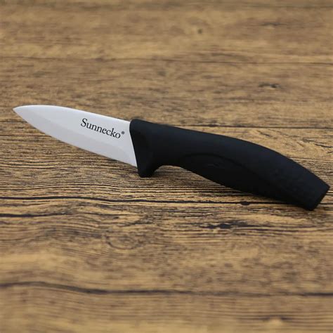 Sunnecko 3 Inches Paring Knife With Ceramic Blade Kitchen Knives Black