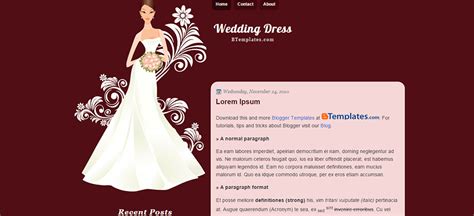 You can design, cut and sew your very own dream wedding dress. Wedding Blog Website Templates & Themes | Free & Premium ...