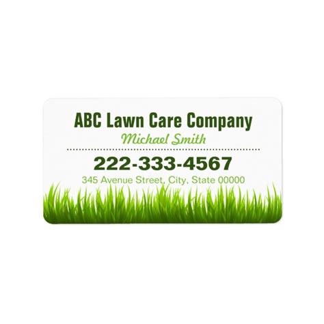Stylish Landscaping Lawn Care Services Label