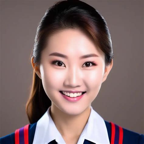 sophisticated 18yearold hong kong lady flight attendant id portrait muse ai