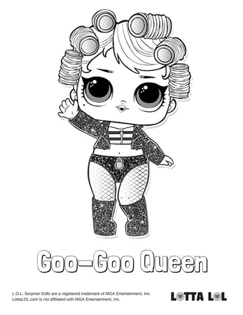 Explore 623989 free printable coloring pages for your kids and adults. Goo Goo Queen Coloring Page Lotta LOL | Lol dolls ...