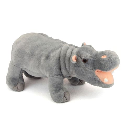 Stuffed Hippopotamus 14 Inch Realistic Plush Animal By Fiesta