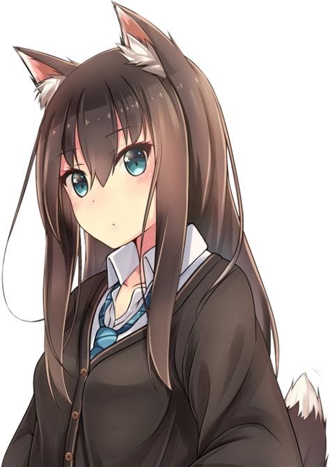 Anime Girls Png Wolf Cute Anime Girls Png Download Anime Wolf Cute Girl 3189239 Vippng
