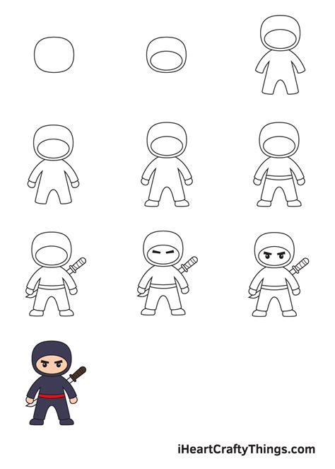 Ninja Drawing — How To Draw A Ninja Step By Step
