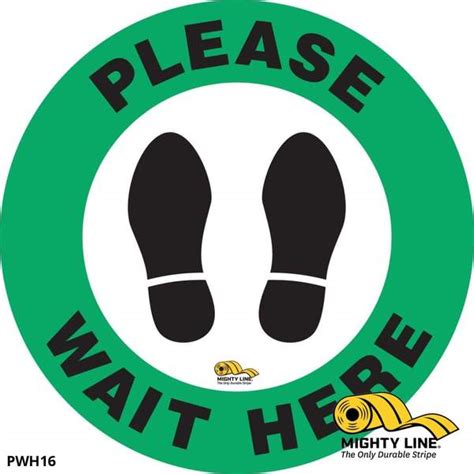 Please Wait Here Safety Floor Sign Sku Pwh