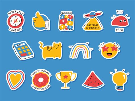 Hand Drawn Sticker Set By Clint Hess On Dribbble