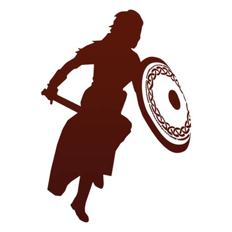 Warrior Silhouette Viking Attacking Transparent Png And Svg Vector File