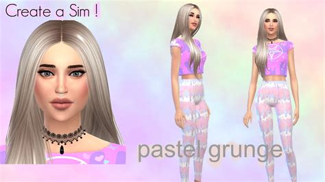 Create A Sim Pastel Grunge Edition ♡ Youtube