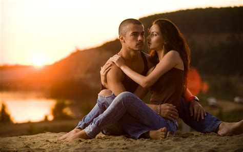 Wallpaper Couple Love Romance Sunset X Coolwallpapers