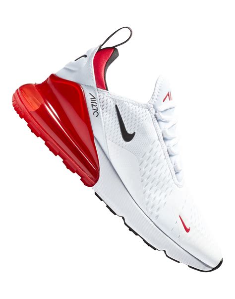 Mens White And Red Nike Air Max 270 Life Style Sports