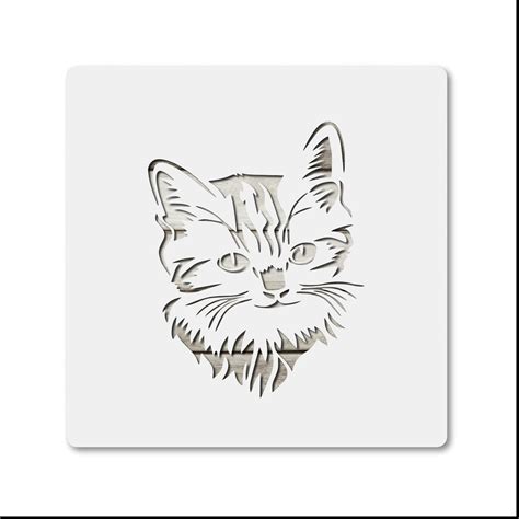 Cat Kitten Cute Stencil Plastic Mylar Stencil For Painting Etsy Uk