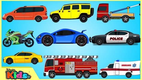 Learning Street Vehicles Cars And Trucks For Kids Videos For
