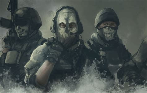 Wallpaper Mask Call Of Duty Art Special Forces Call Of Duty Ghosts