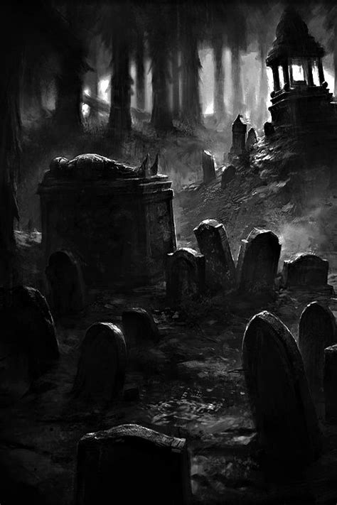 Dark Fantasy Art Dark Art Halloween Vintage Halloween Art Cemetery