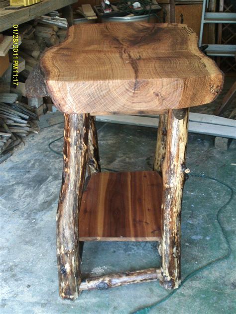 Handmade Rustic And Log Furniture Oak Log Kitchen Island