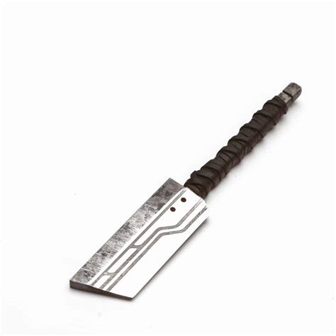 Buster Sword Razor Drop Grind Engravings Leather Wrapped Handle