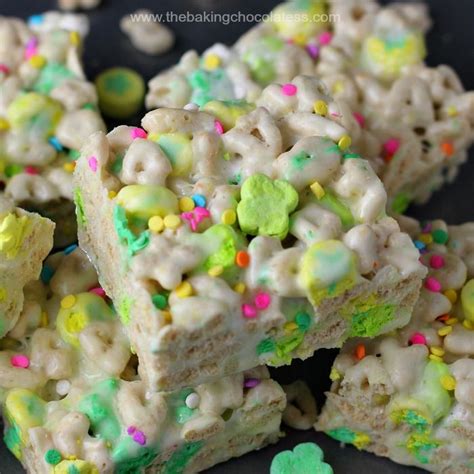 Lucky Charm Marshmallow Rice Krispies Recipe St Patrick Day Snacks