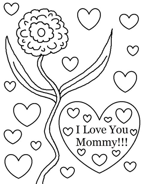 I Love You Mom Coloring Pages | Mom coloring pages, Mothers day
