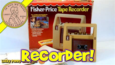 Fisher Price Vintage Toy Tape Recorder Cassette Deck Player No826