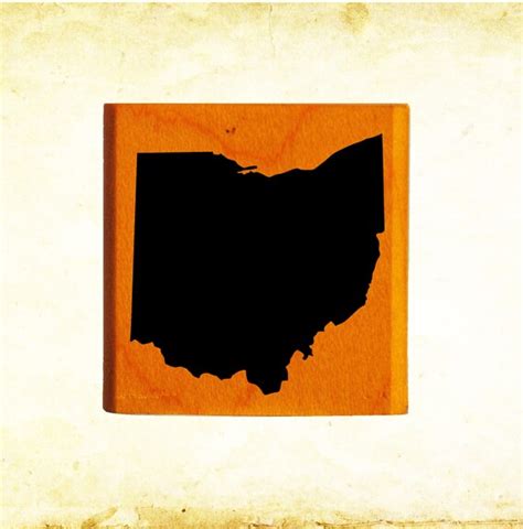 Ohio Rubber Stamp Mounted Wood Block Art Stamp Sculpting And Forming