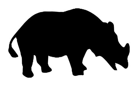 Clipart - Silhouette - rhinoceros