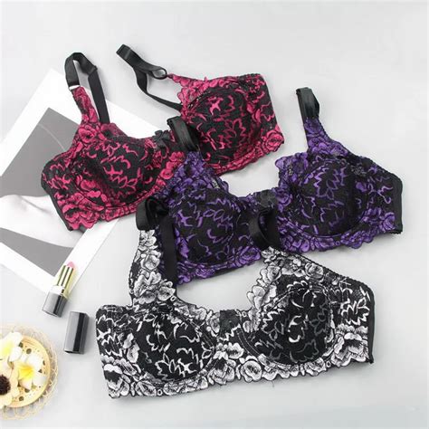 Sexy Push Up Bra Plus Size Lace Bras For Women Thin Bralette Comfort