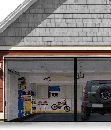Garage Door Screen For 1 Car 9x7ft Magnetic Screen Garage With
