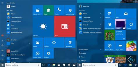Check Out The Updated Windows 10 Start Menu