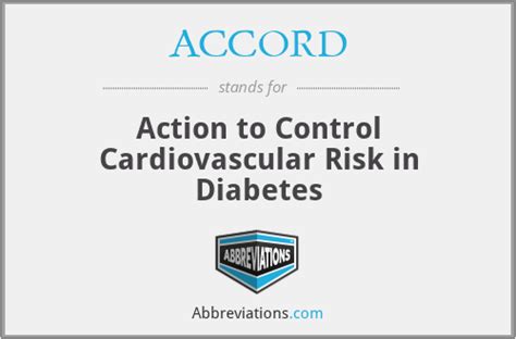 Accord Action To Control Cardiovascular Risk In Diabetes