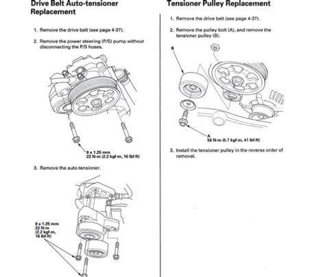 What Are Torque Specs To Replace Tensioner For 07 Accord 24l Se Sedan