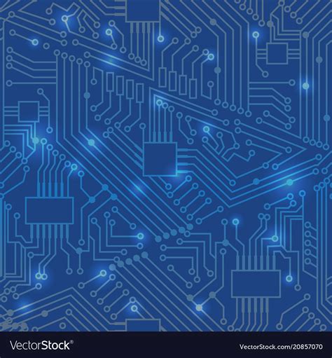 Seamless Motherboard Pattern Royalty Free Vector Image