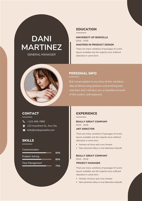 College Resume Template Modern Professional Cv Template 1 Page New Job