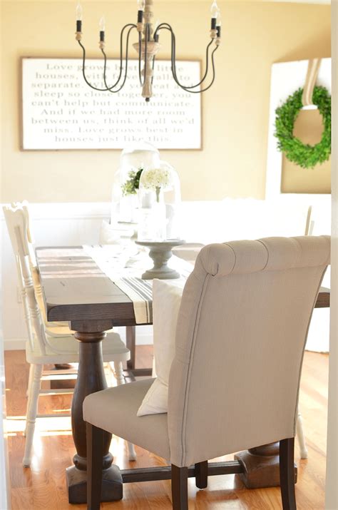 Touches to add farmhouse dining room ideas. Modern Farmhouse Dining Room Makeover - Little Vintage Nest