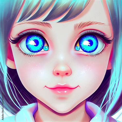Character Cartoon Eyes Anime Girl Eyes Candy Big Blue Eyes With