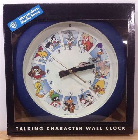 Warner Bros Looney Tunes Talking Character Wall Clock Westclox 2000