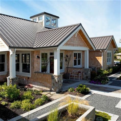 House plans with different roofs creating an original style. Exterior House Colors With Brown Roof Design, Pictures ...