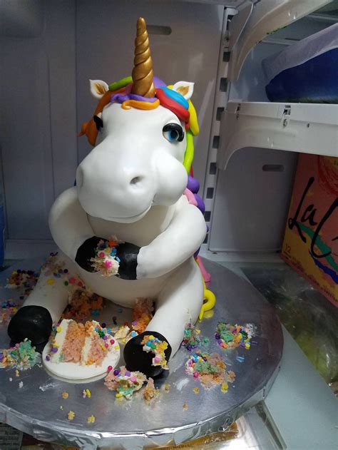 A Sculpted Unicorn Cake My Wife Made Pics