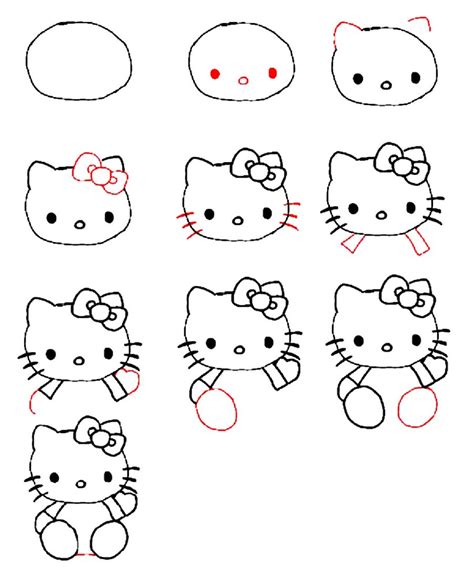 Dibujos De Hello Kitty Faciles Reverasite