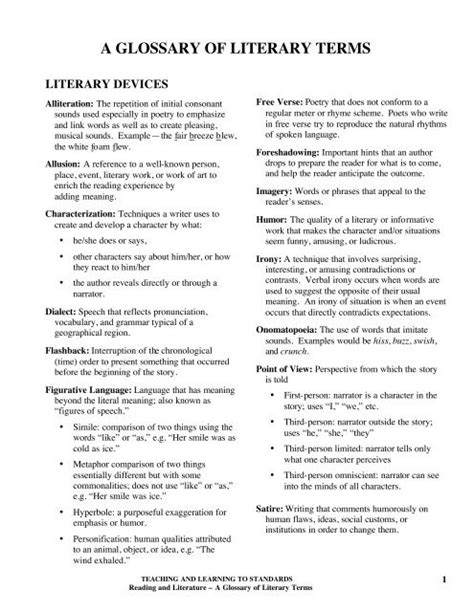 🎉 Literary Language Terms Examples Of Literary Terms For Kids 2022 10 31