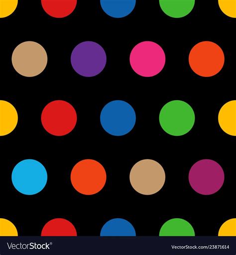 Colorful Rainbow Polka Dots On A Black Background Download A Free
