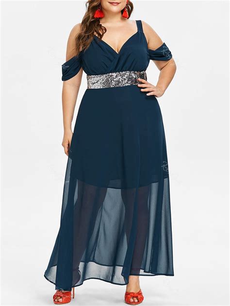 Plus Size Maxi Sequin Dress